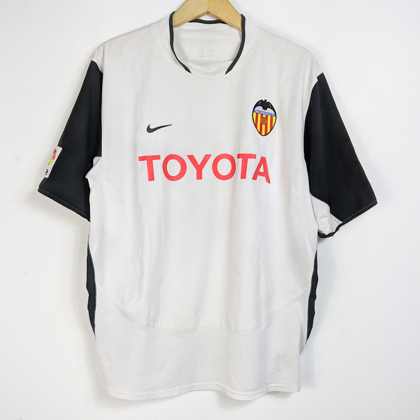 Original Valencia 2003/04 Home - Ayala #4 Size L