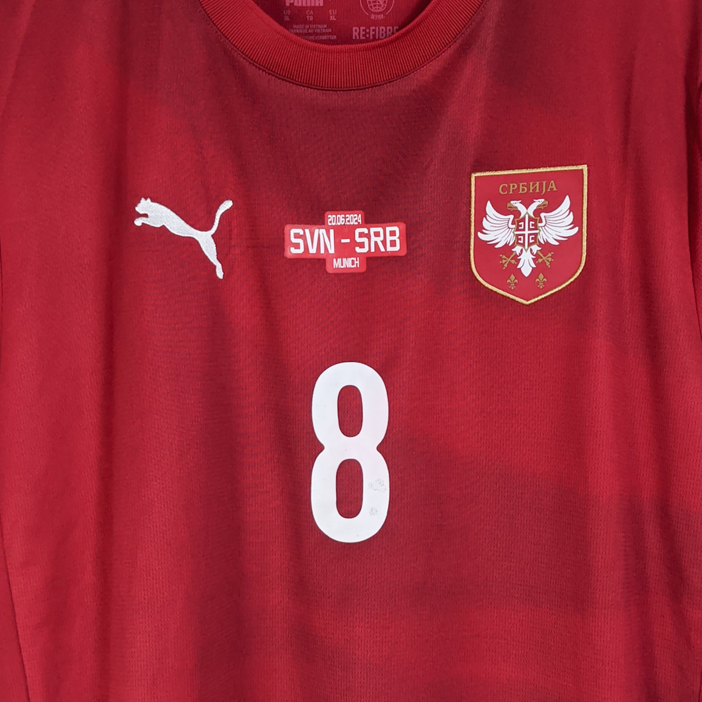 Original Serbia 2024 Home - Jovic #8 Size XL