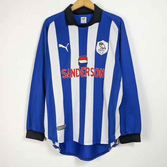 Original Sheffield Wednesday 1999/00 Home - Carbone #8 Size L (Long Sleeve)
