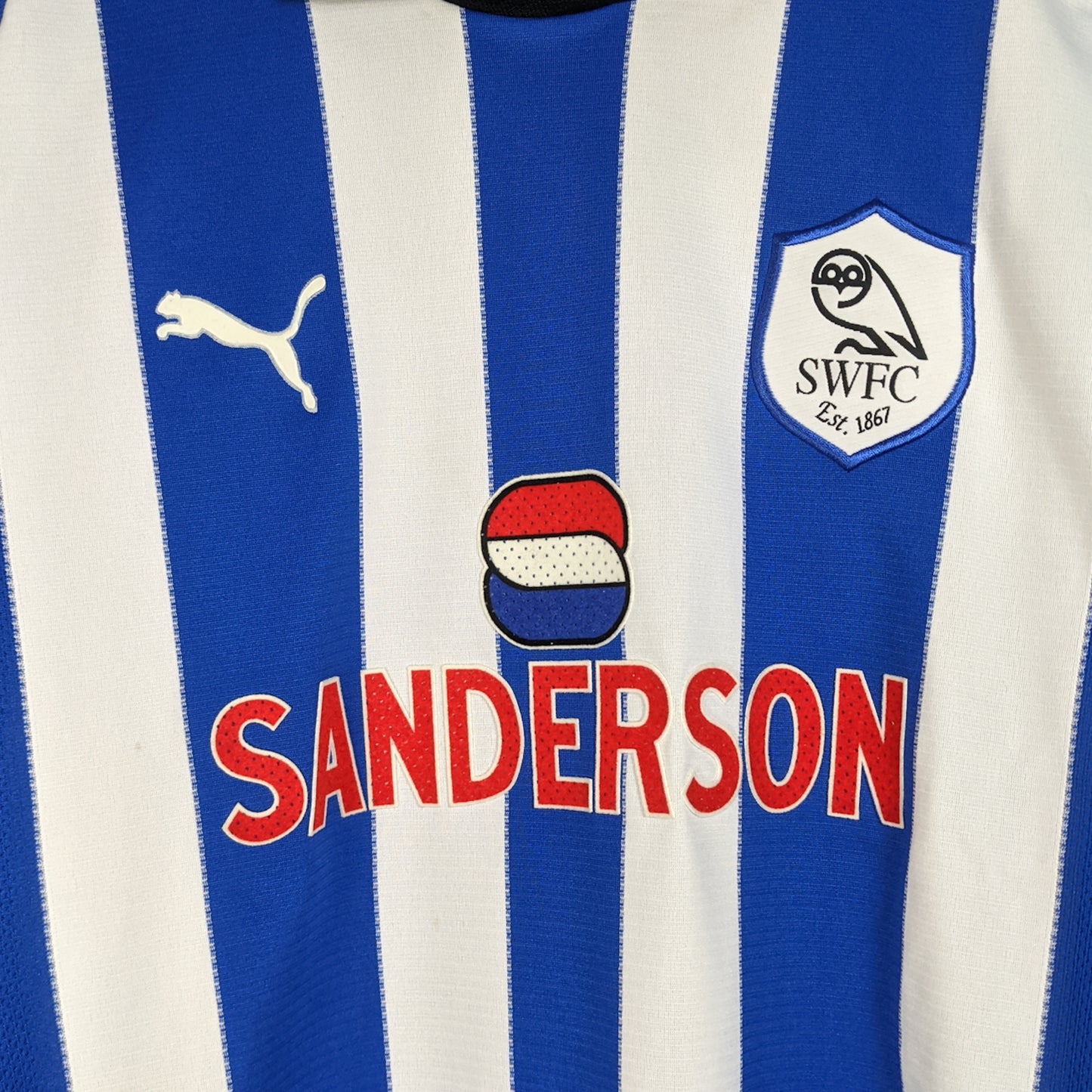 Original Sheffield Wednesday 1999/00 Home - Carbone #8 Size L (Long Sleeve)