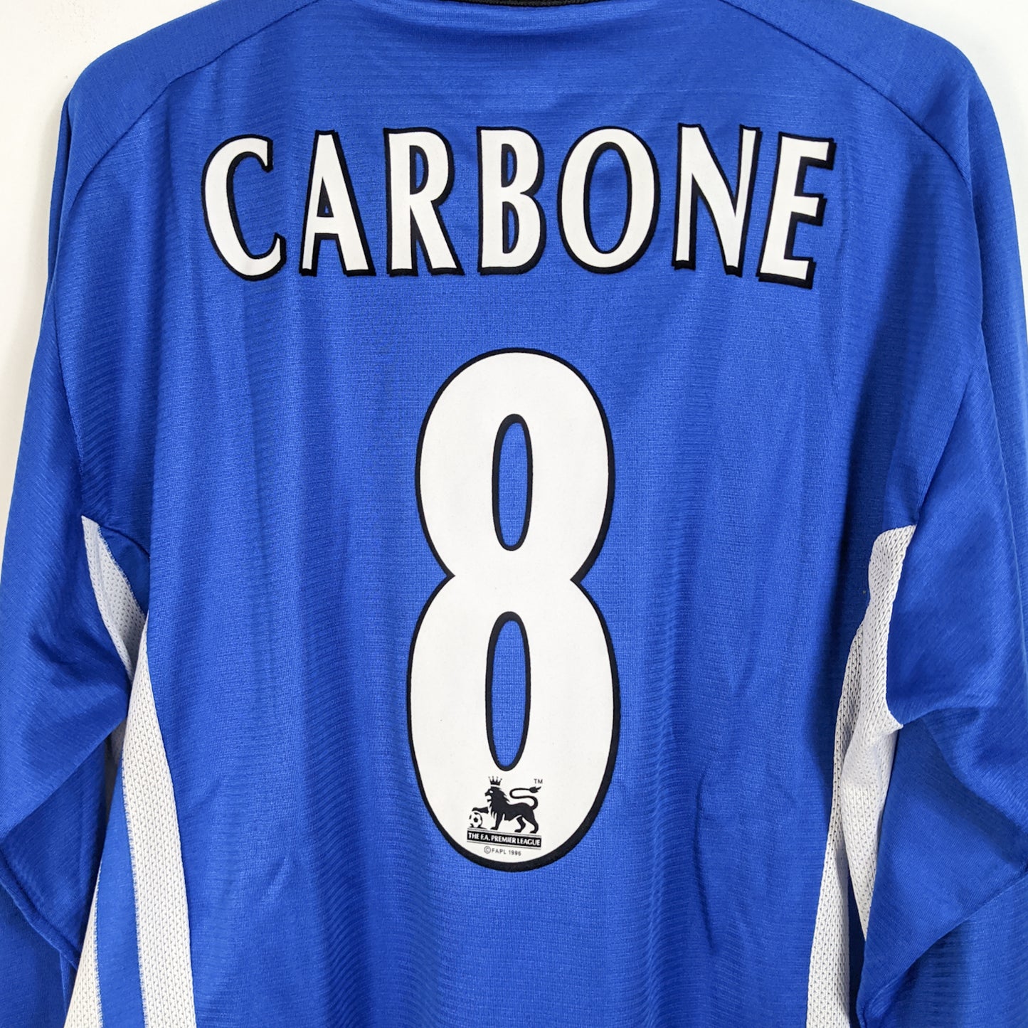 Original Sheffield Wednesday 1999/00 Home - Carbone #8 Size L (Long Sleeve)