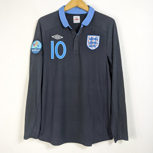 Original England 2011/12 Away - Rooney #10 Size M (Long Sleeve)