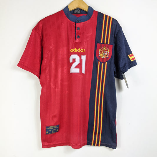 Original Spain 1996 Home - Luis Enrique #21 Size L