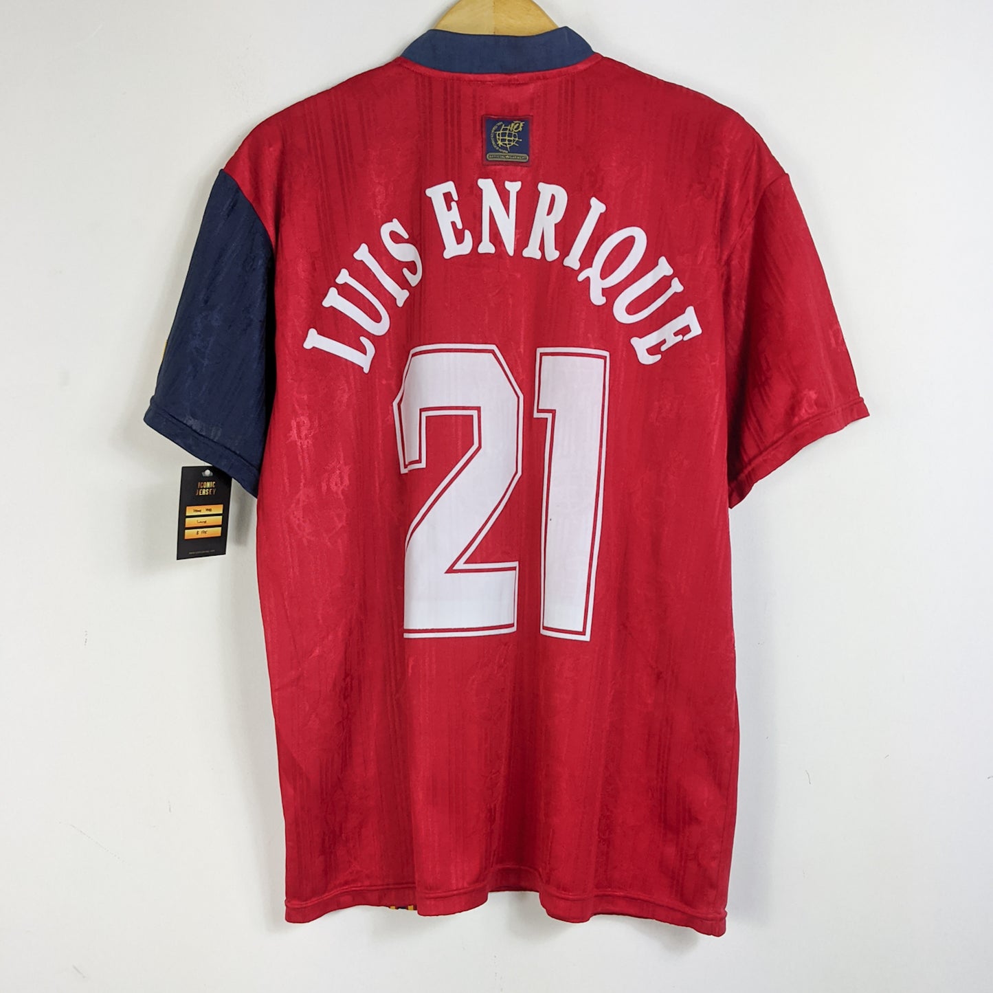 Original Spain 1996 Home - Luis Enrique #21 Size L