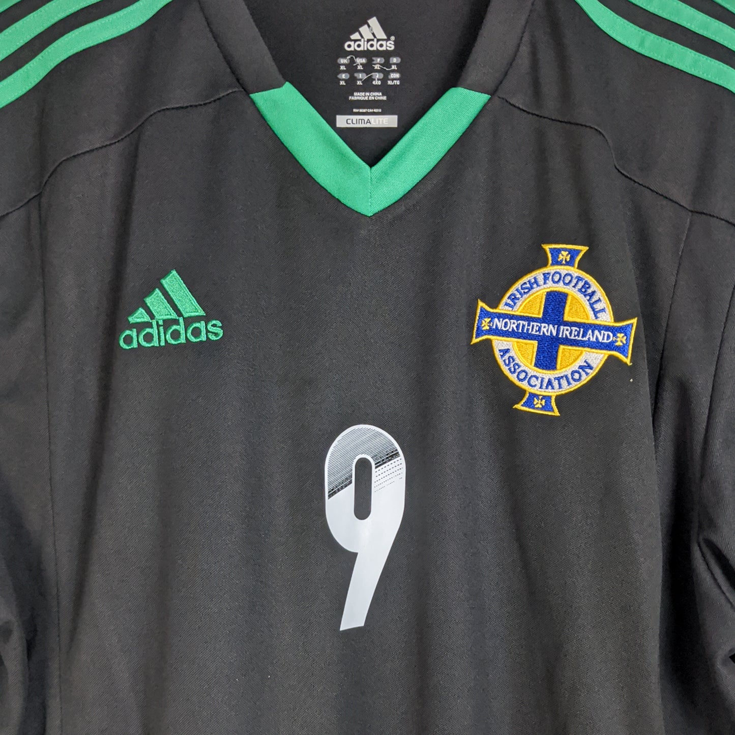 Original Northern Ireland 2012/14 Away - Healy #9 Size XL (Long Sleeve)