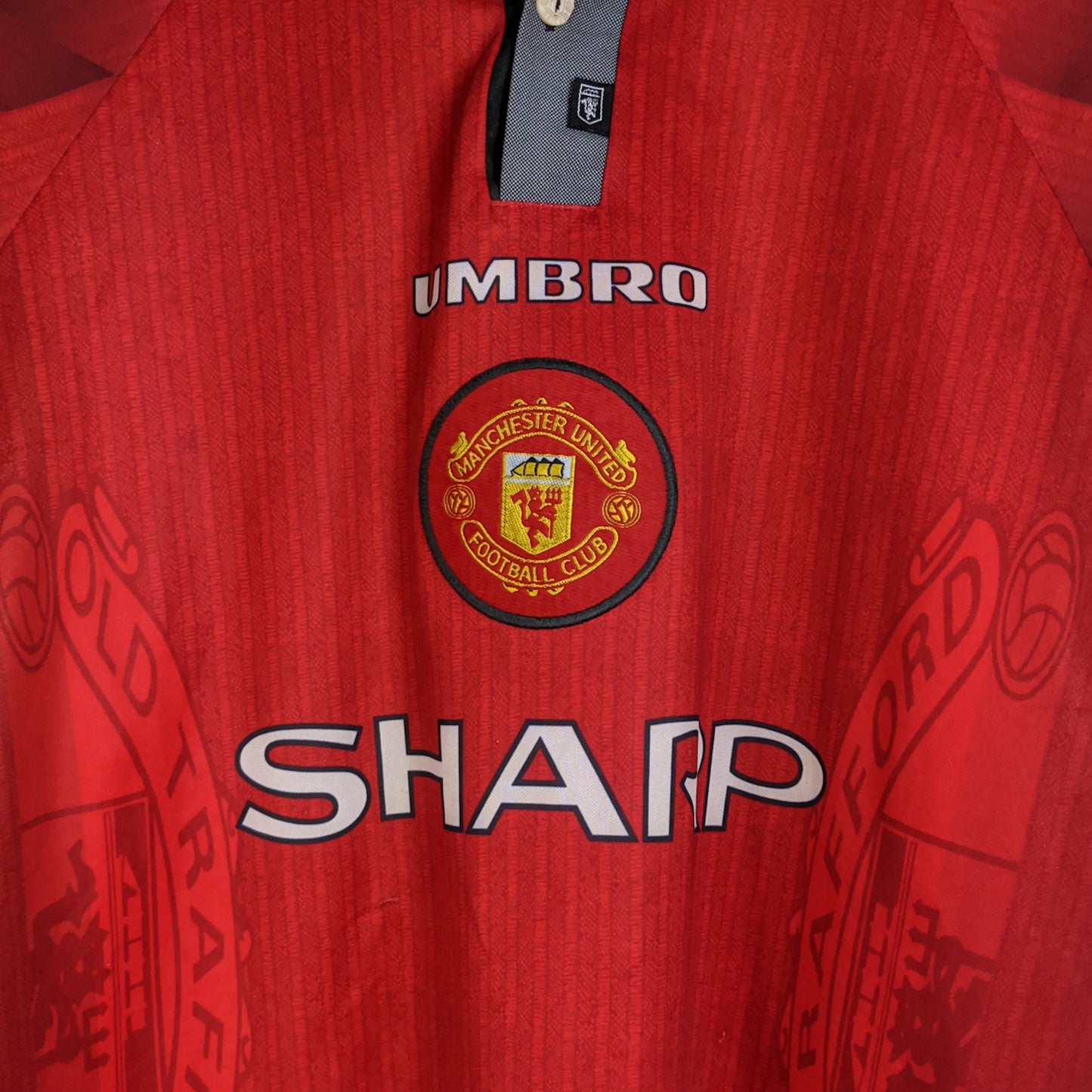 Original Manchester United 1996/98 Home - Beckham #10 Size XL (Long Sleeve)