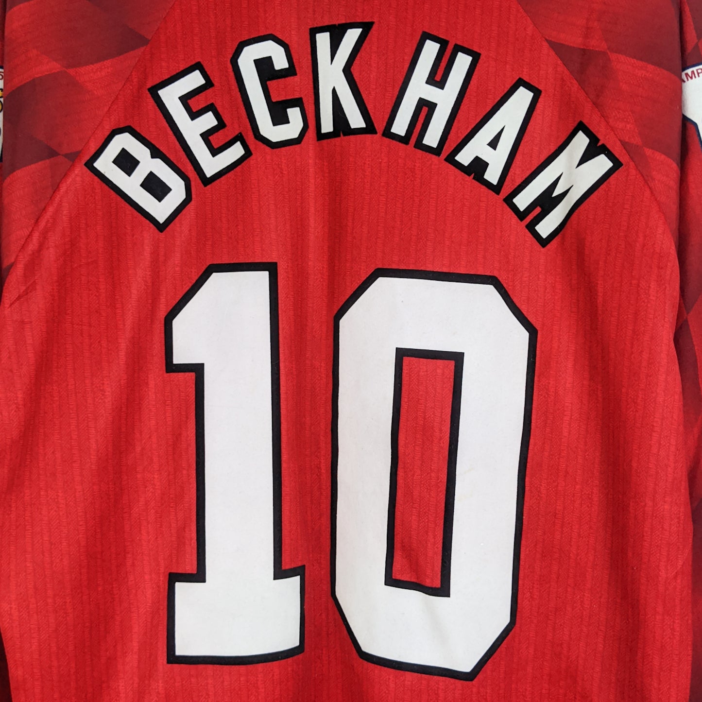 Original Manchester United 1996/98 Home - Beckham #10 Size XL (Long Sleeve)