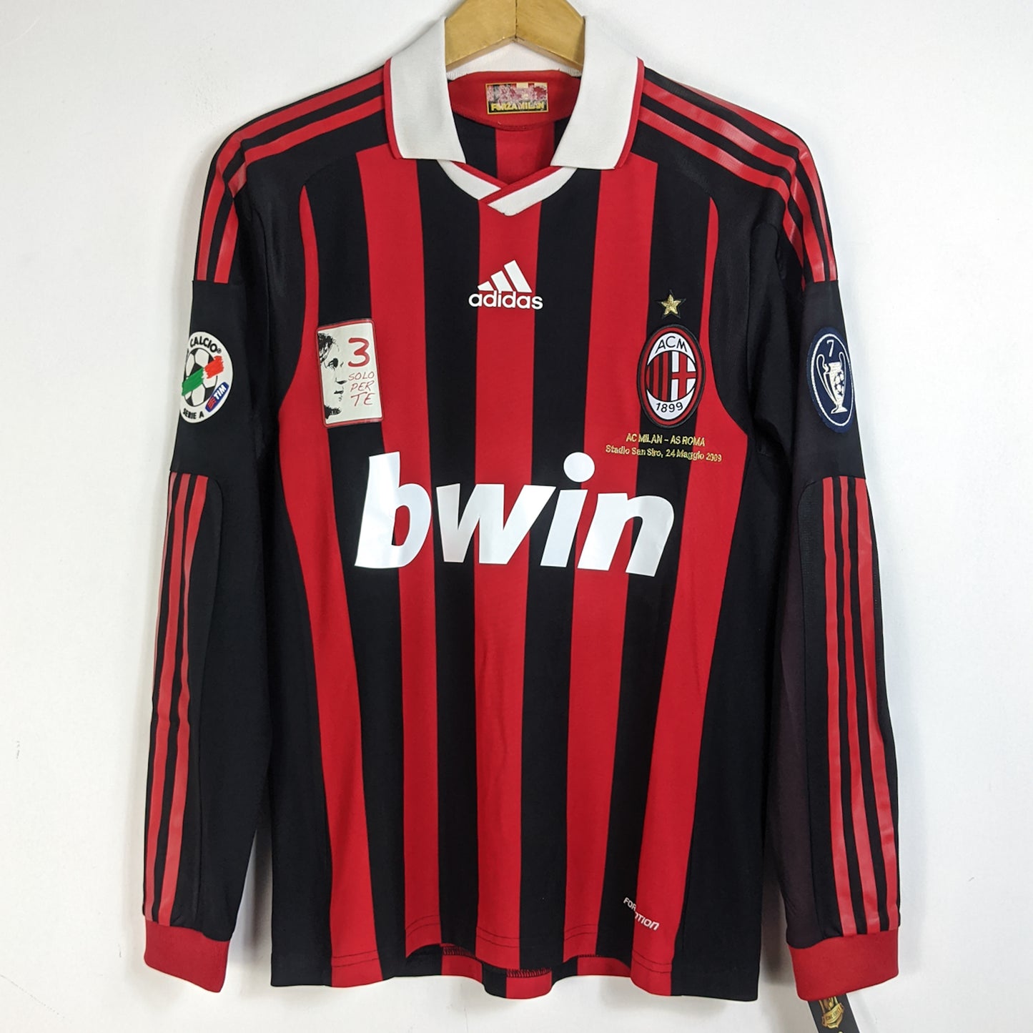 Original AC Milan 2009/10 Home - Beckham #32 Size S (Player Issue) (Long Sleeve)