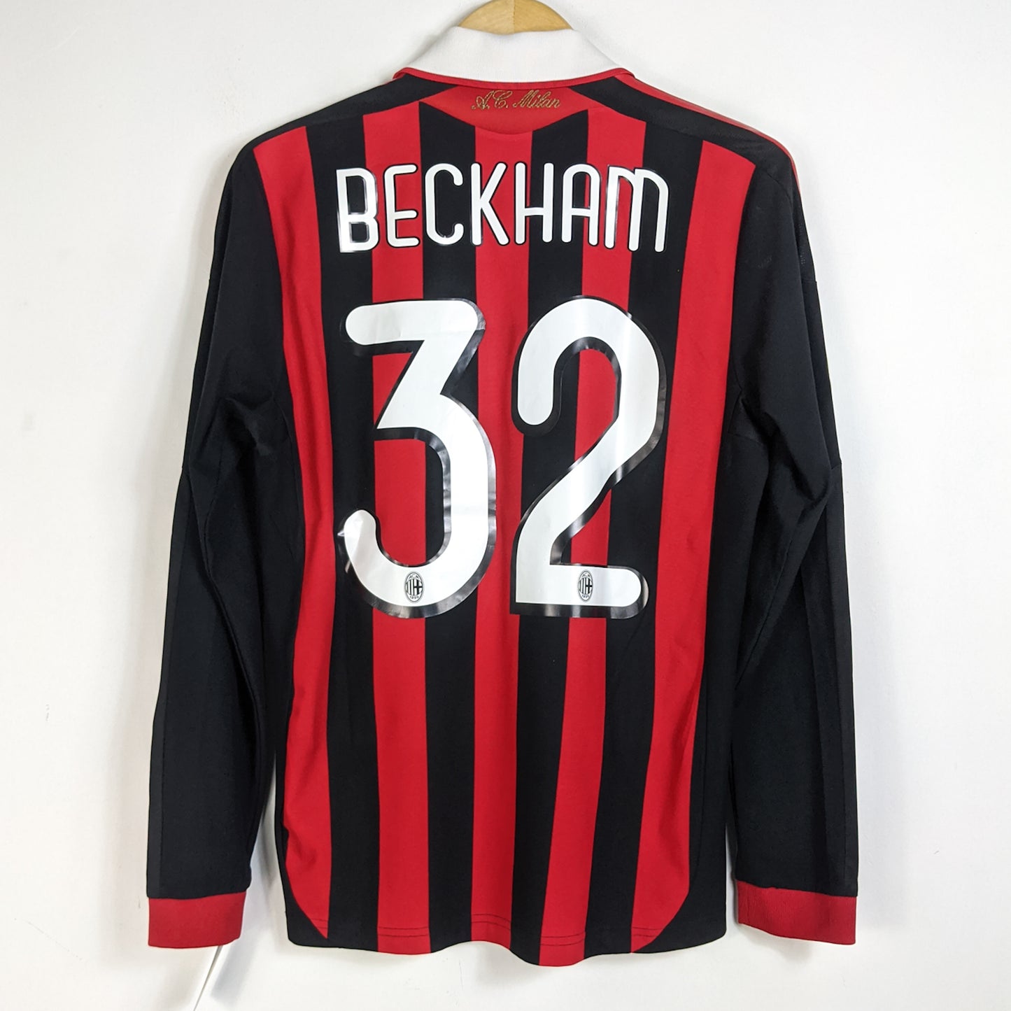 Original AC Milan 2009/10 Home - Beckham #32 Size S (Player Issue) (Long Sleeve)