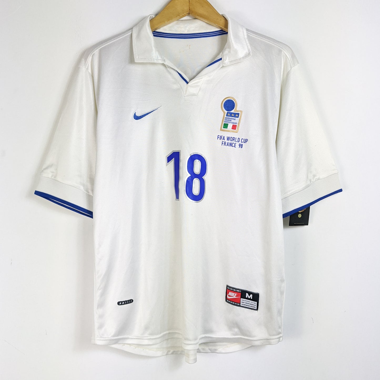 Original Italy 1998 Away - Baggio #18 Size M