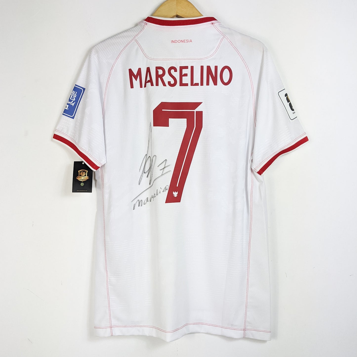 Original Indonesia 2024 Away - Marselino #7 Size L (Player Issue)