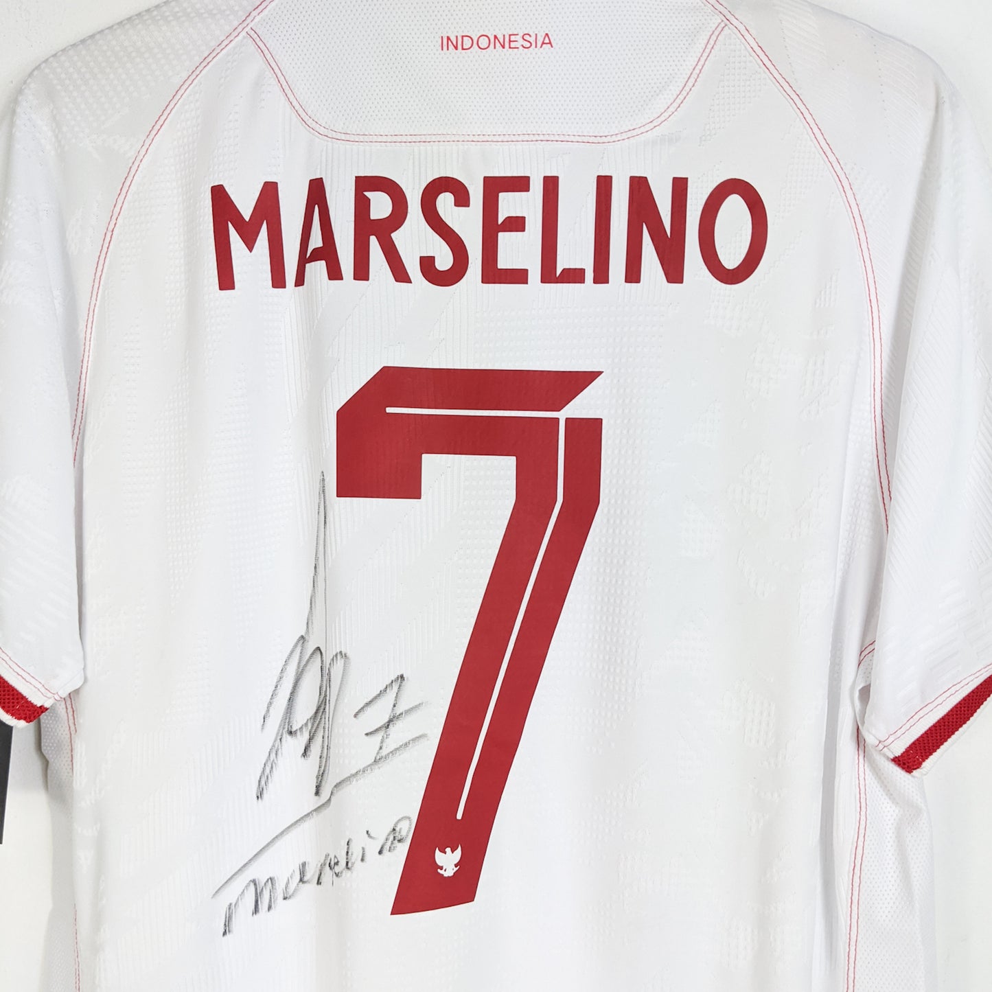 Original Indonesia 2024 Away - Marselino #7 Size L (Player Issue)
