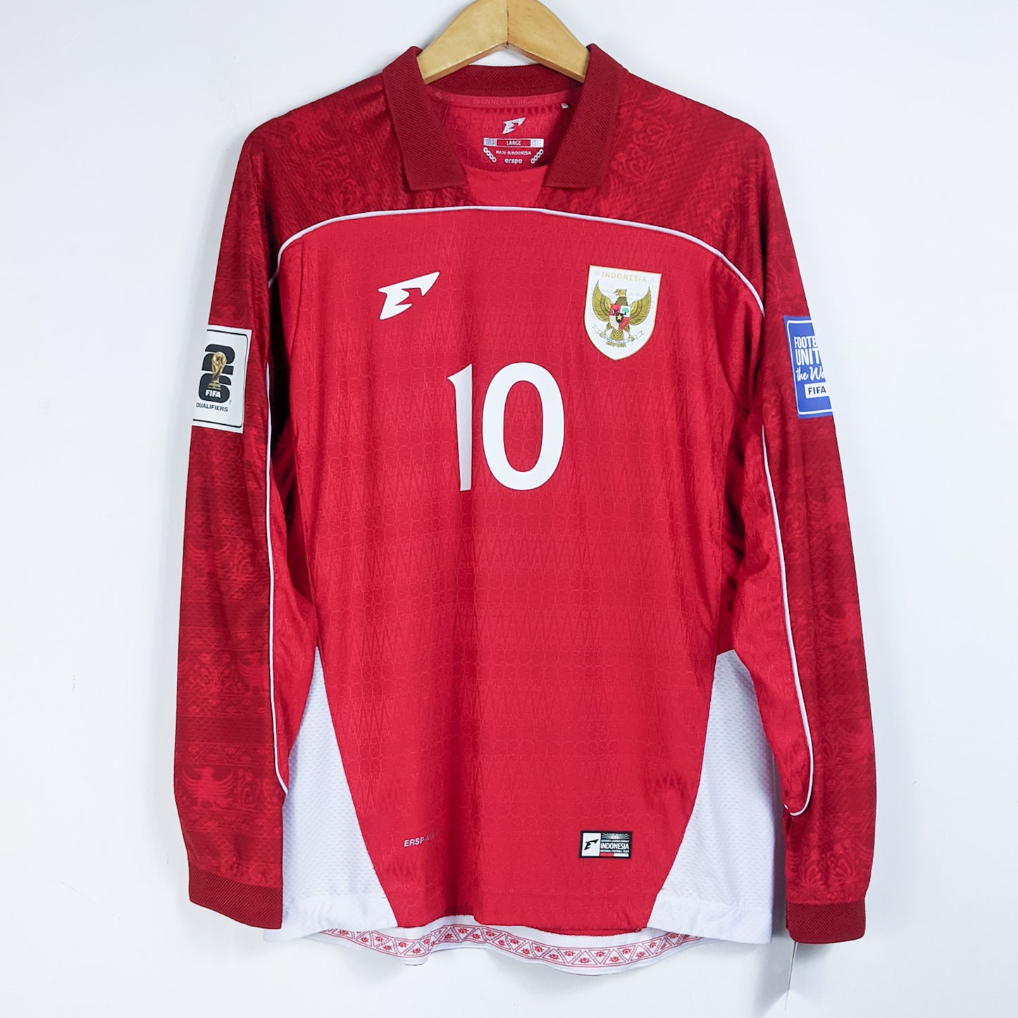 Original Indonesia 2024 Home - Ole Romeny #10 Size L (Player Issue) (Long Sleeve)