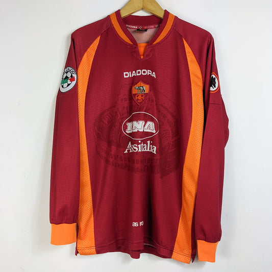 Original AS Roma 1997/98 Home - Totti #10 Size L (Long Sleeve)