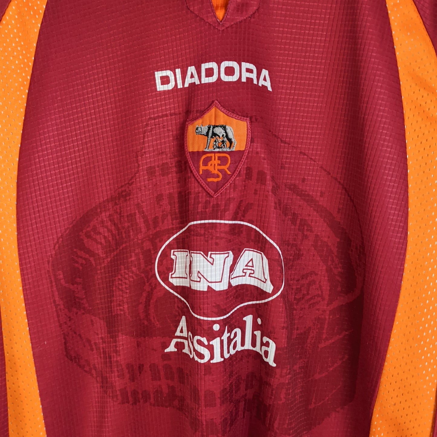 Original AS Roma 1997/98 Home - Totti #10 Size L (Long Sleeve)