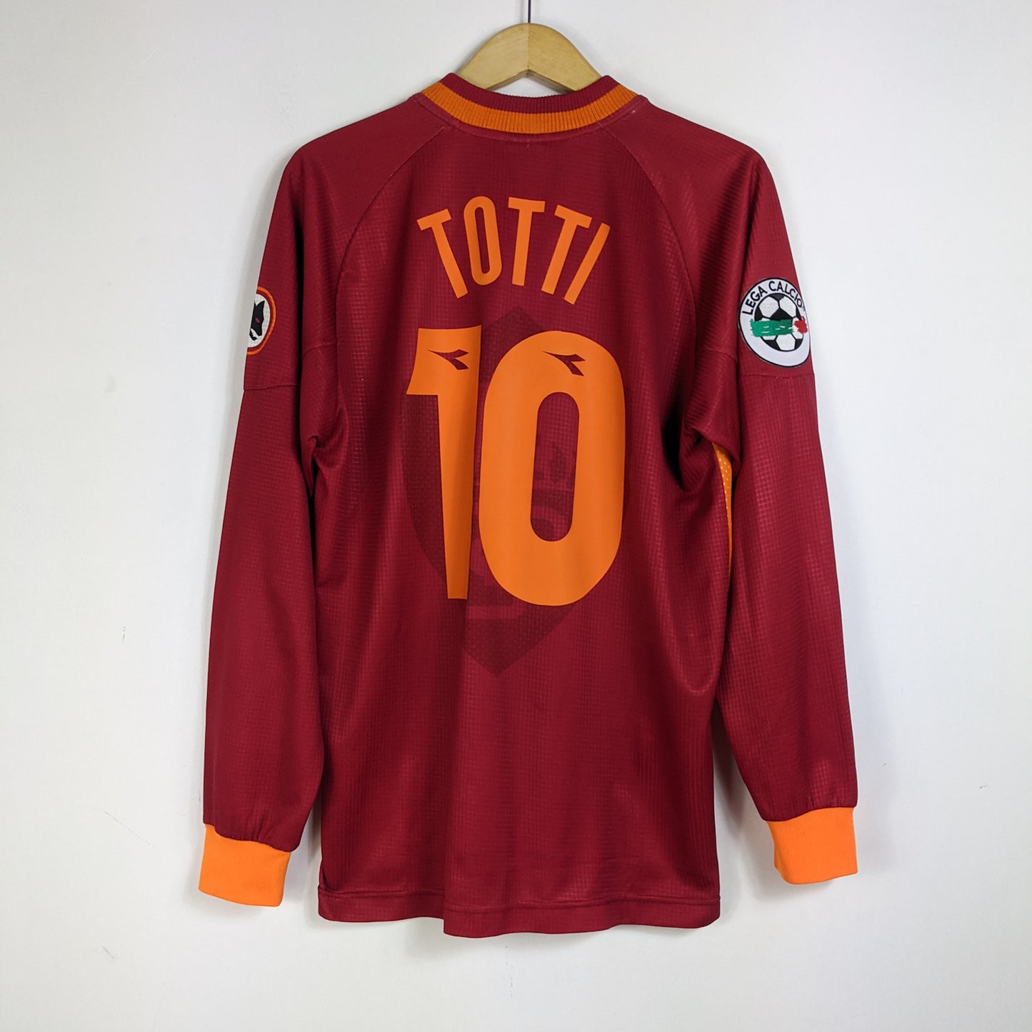 Original AS Roma 1997/98 Home - Totti #10 Size L (Long Sleeve)