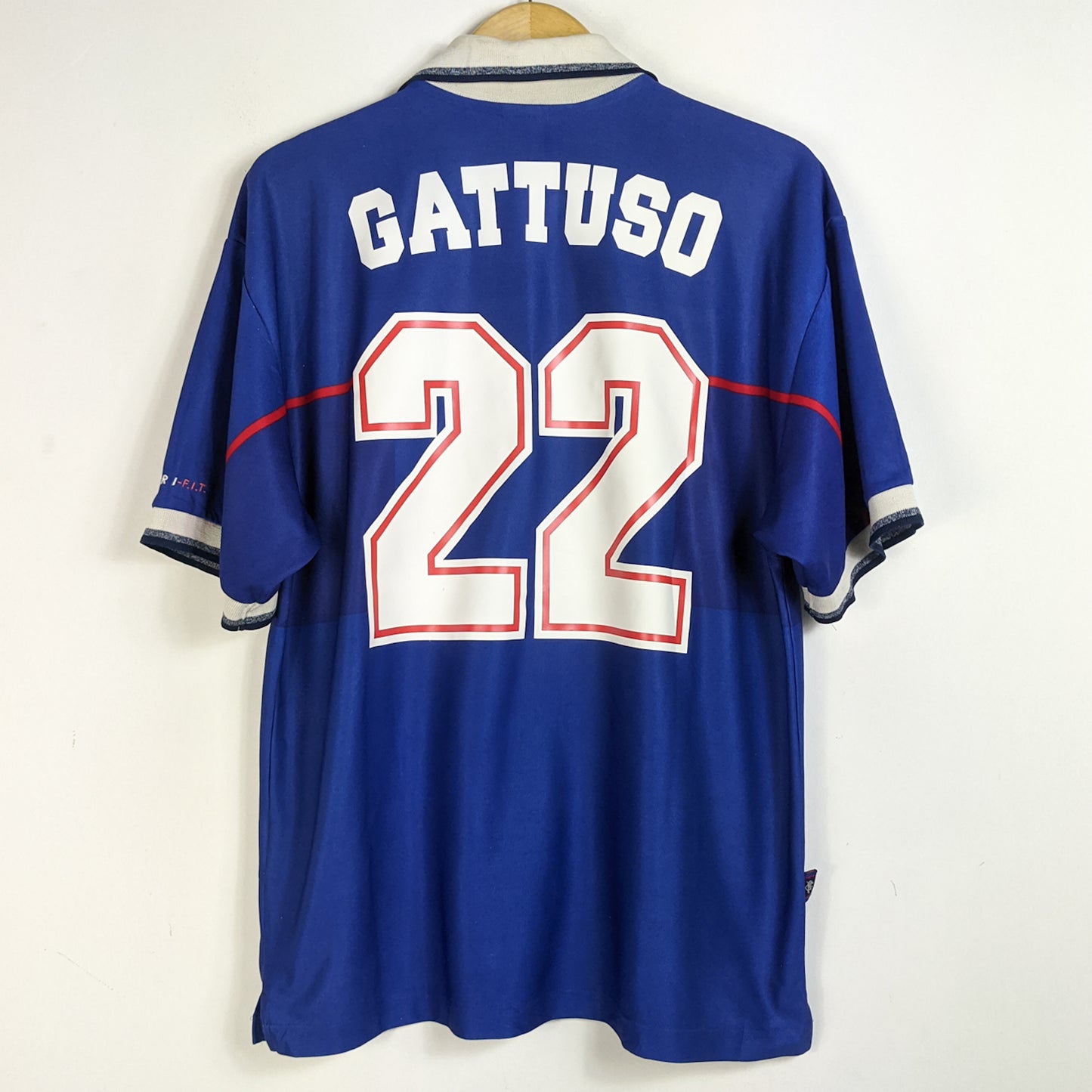 Original Glasgow Rangers 1997/99 Home - Gattuso #22 Size L