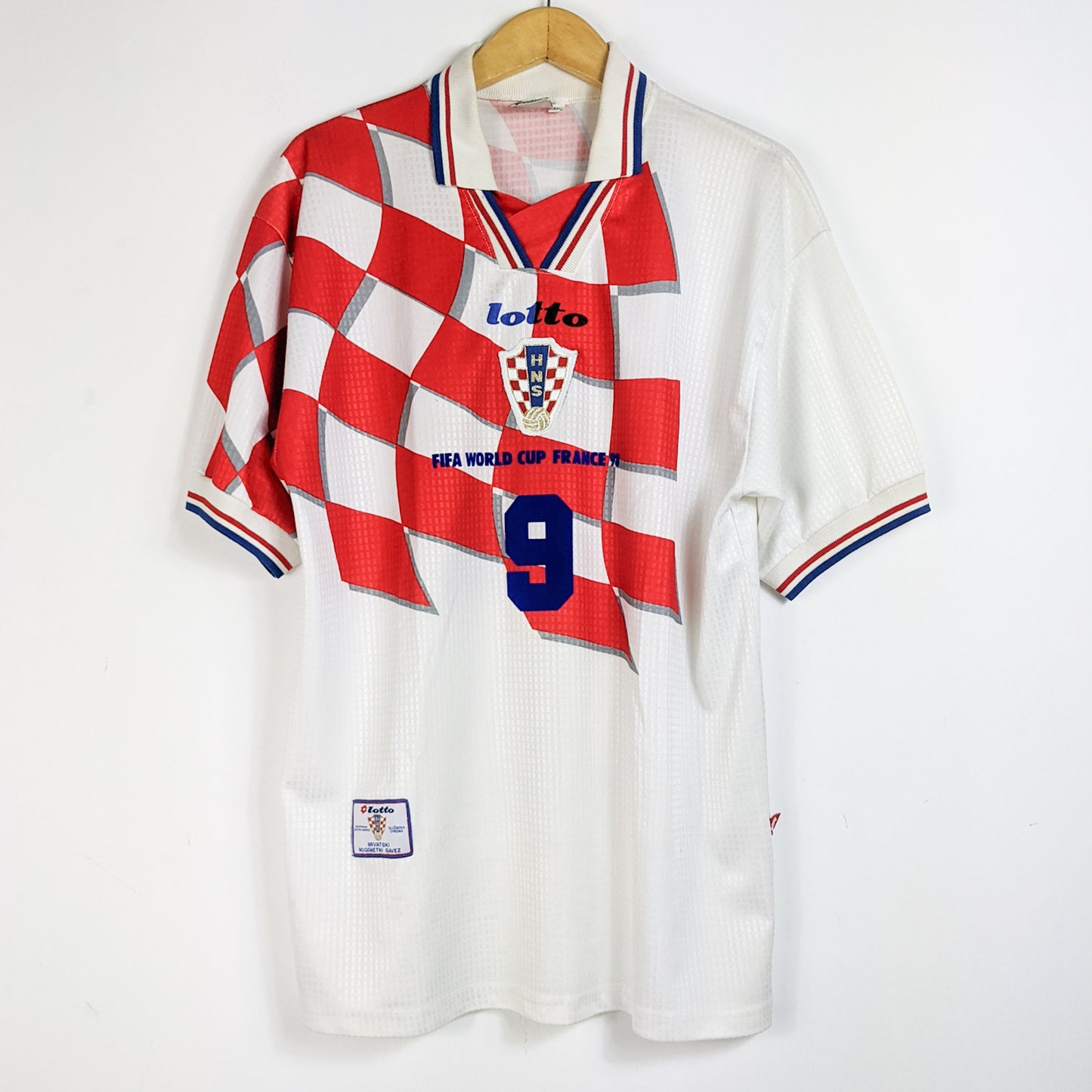 Original Croatia 1998 Home - Suker #9 Size XXL (Basic Version)