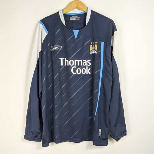 Original Manchester City 2005/06 Away - Barton #8 Size L/XL (Long Sleeve)