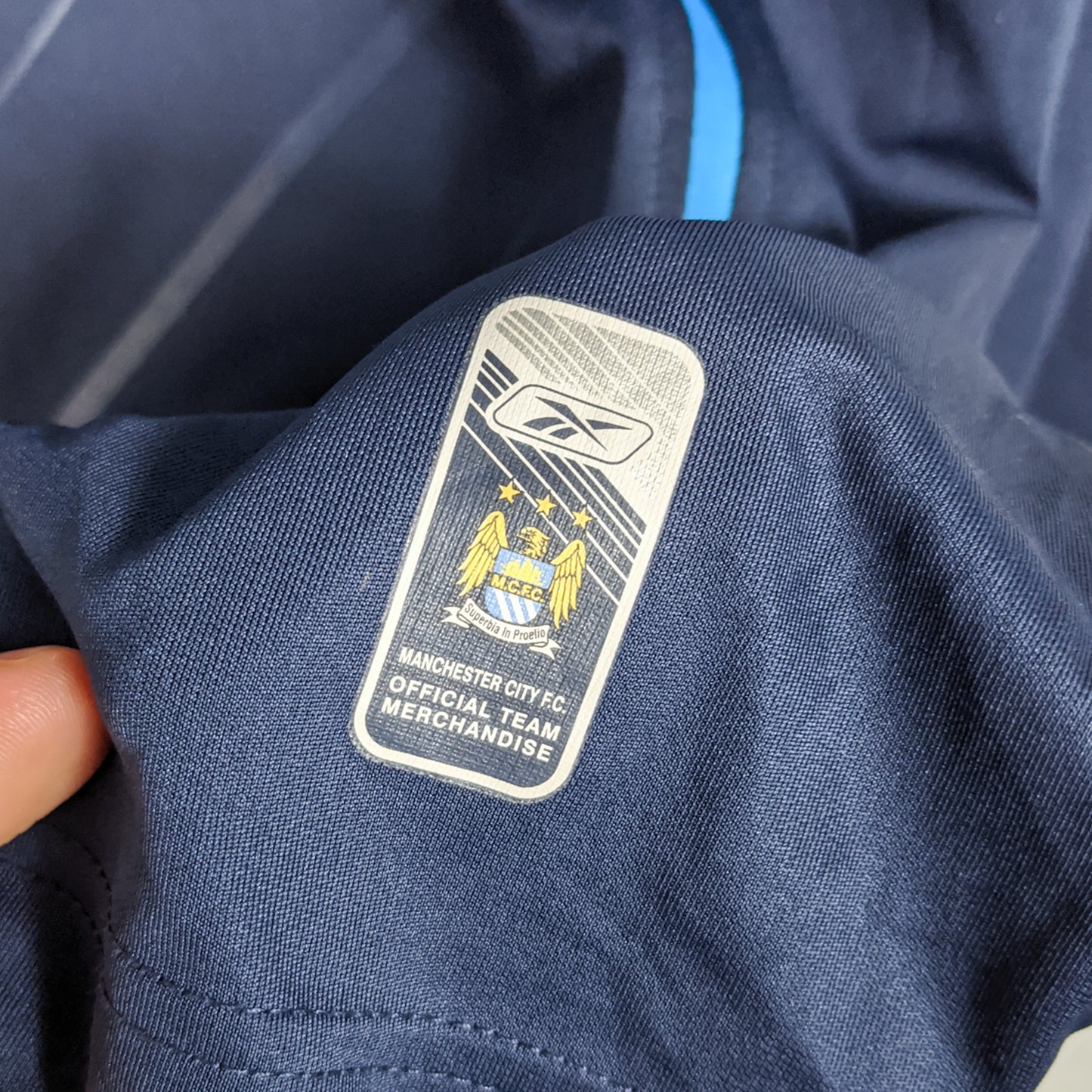 Original Manchester City 2005/06 Away - Barton #8 Size L/XL (Long Sleeve)