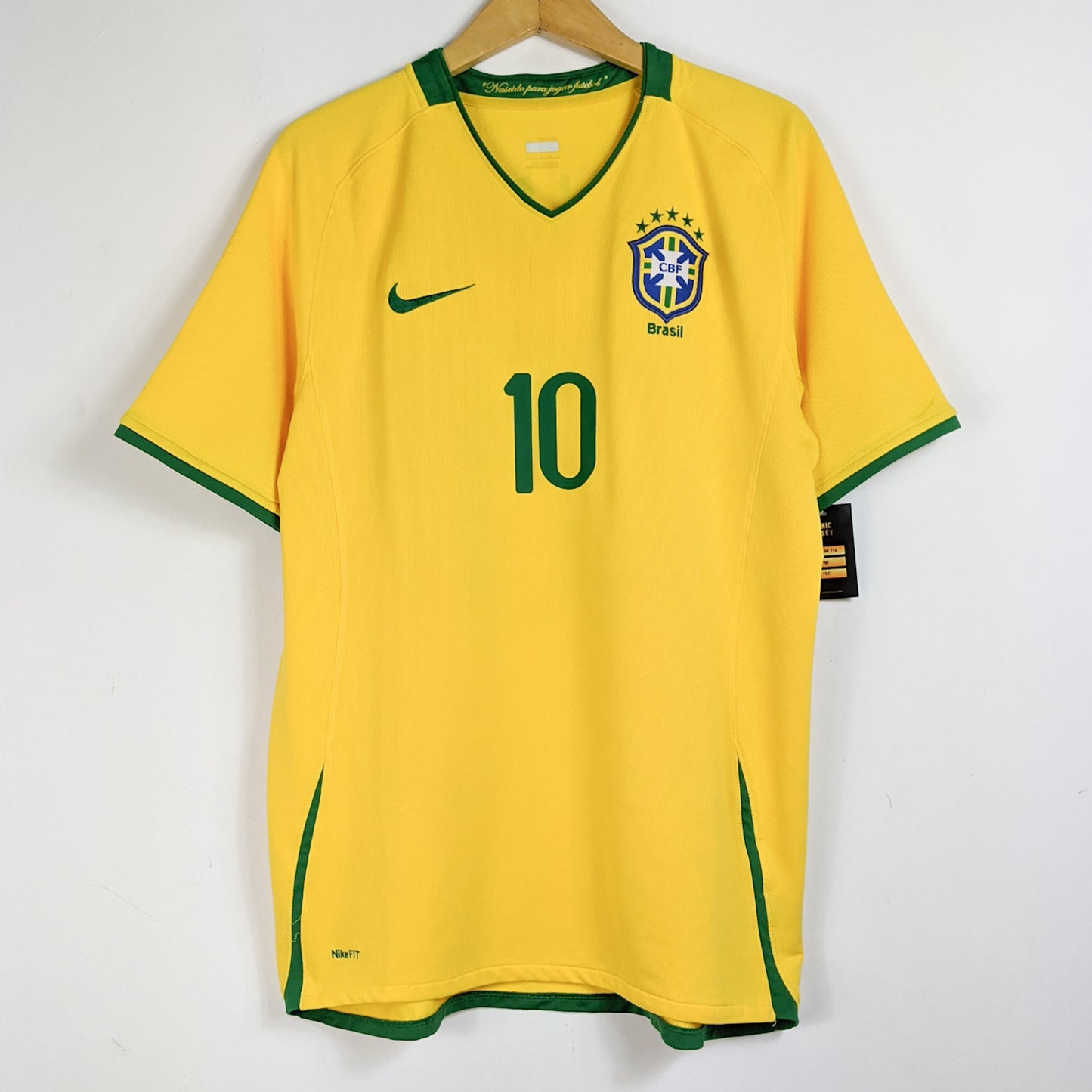 Original Brazil 2008/10 Home - Ronaldinho #10 Size L