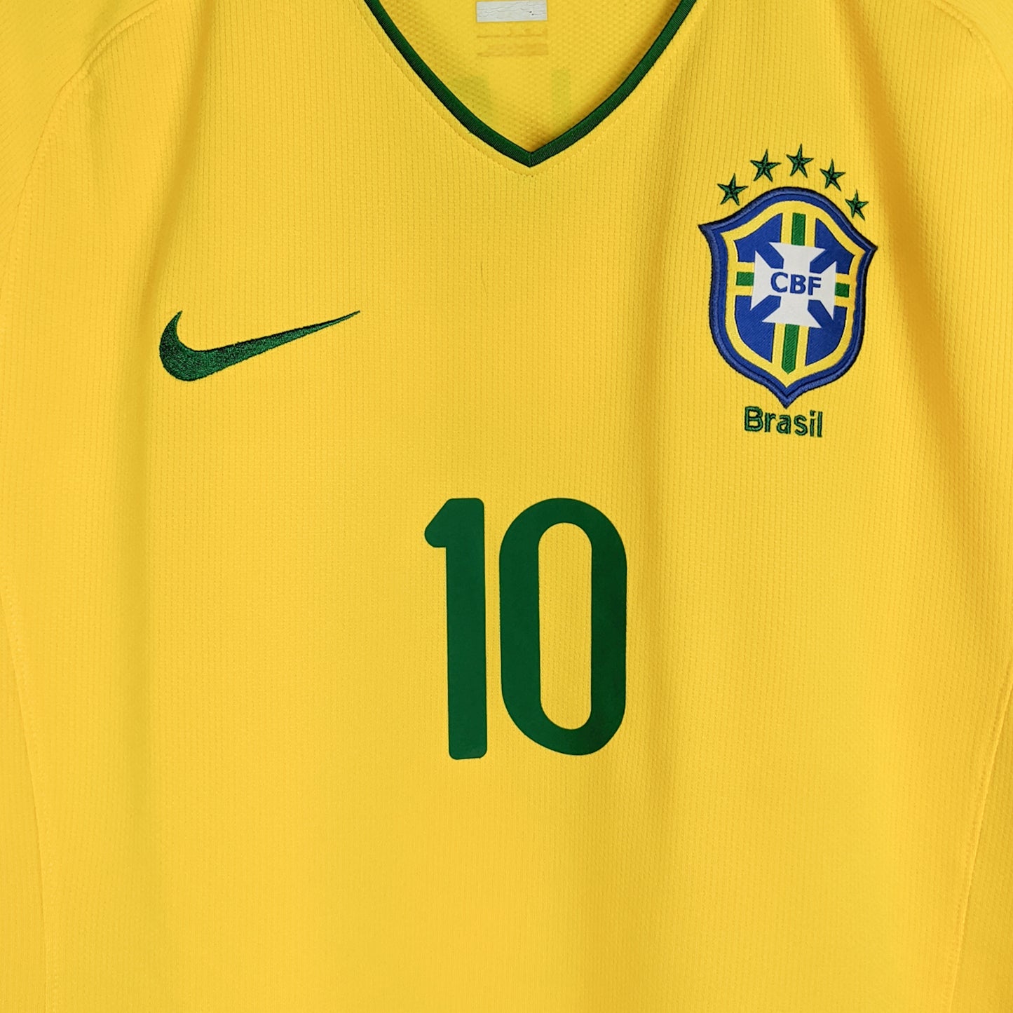Original Brazil 2008/10 Home - Ronaldinho #10 Size L