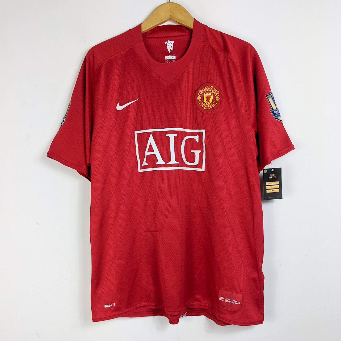 Original Manchester United 2007/08 Home - Scholes #18 Size XL