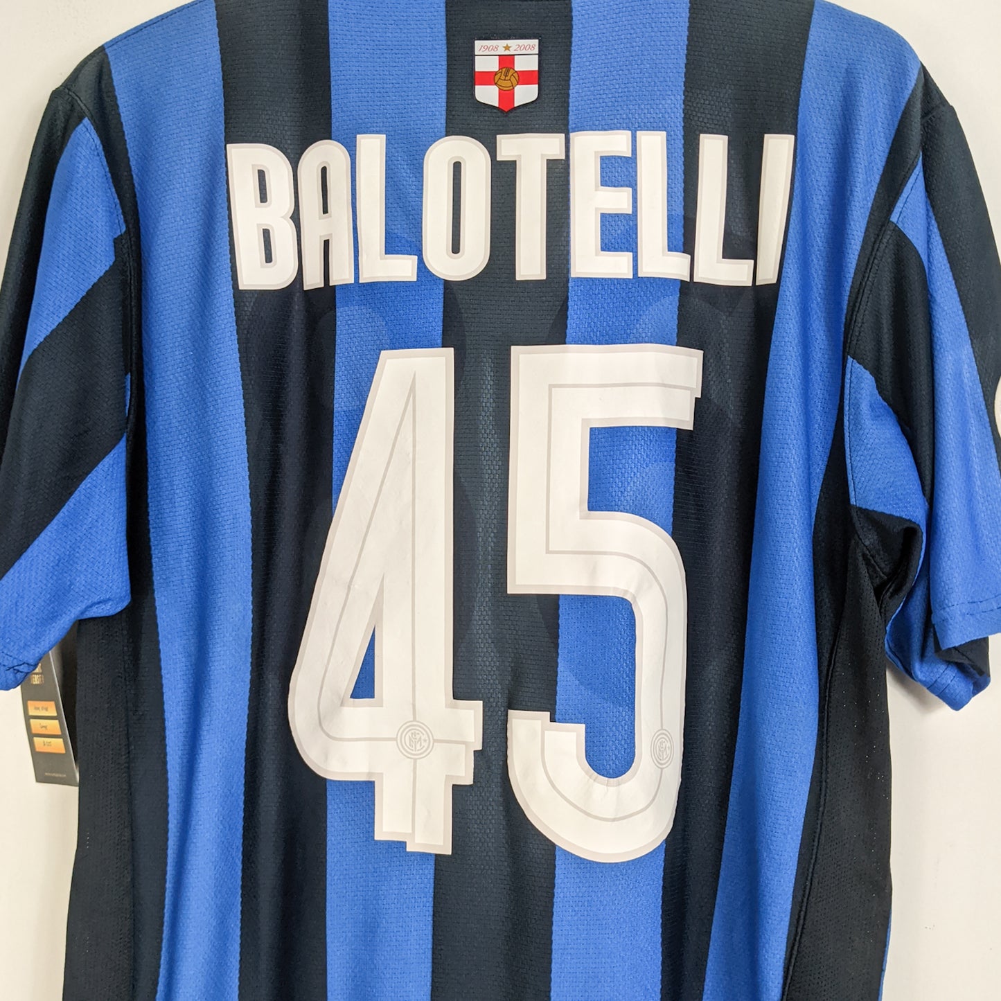Original Inter Milan 2007/08 Home - Balotelli #45 Size L