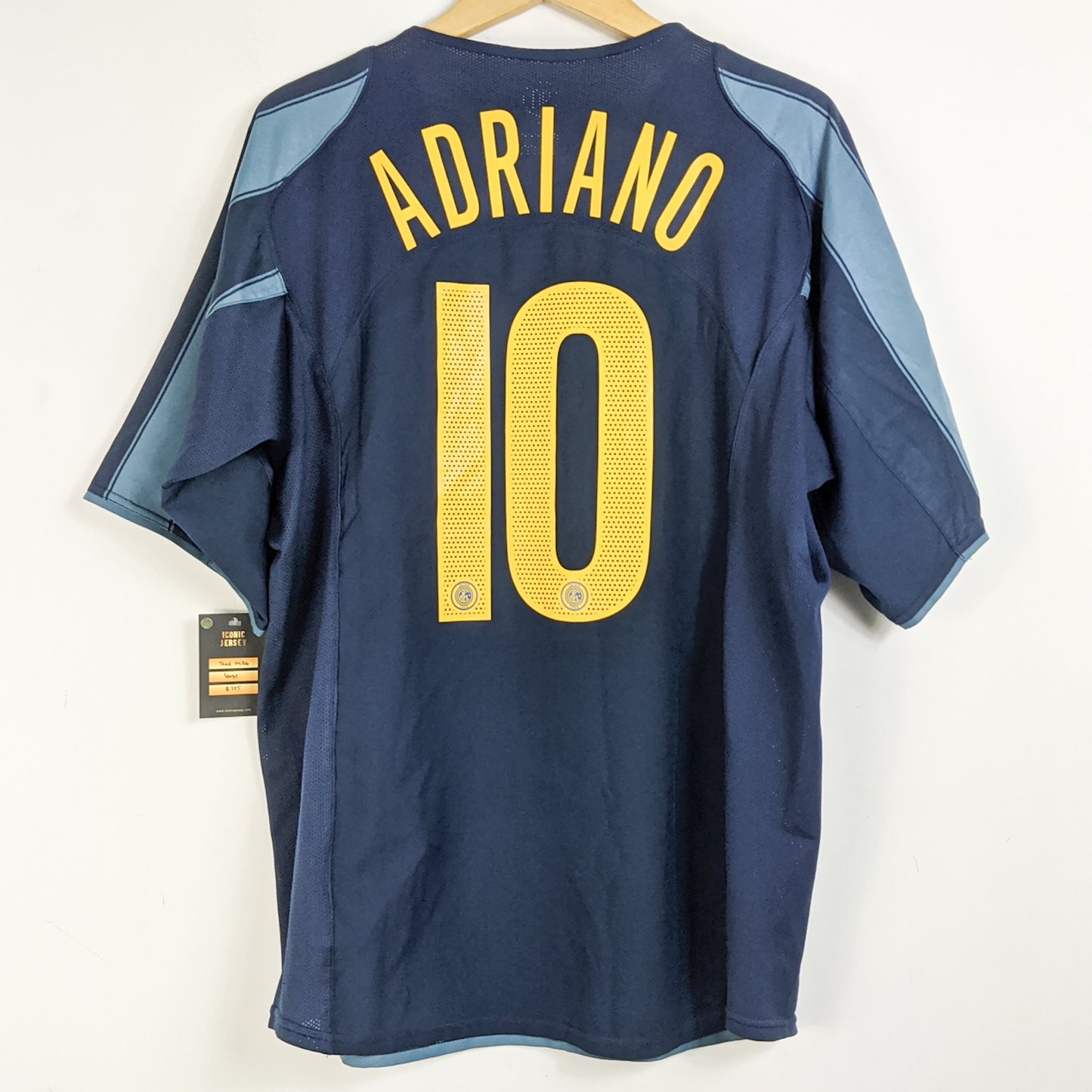 Original Inter Milan 2004/05 Third - Adriano #10 Size L