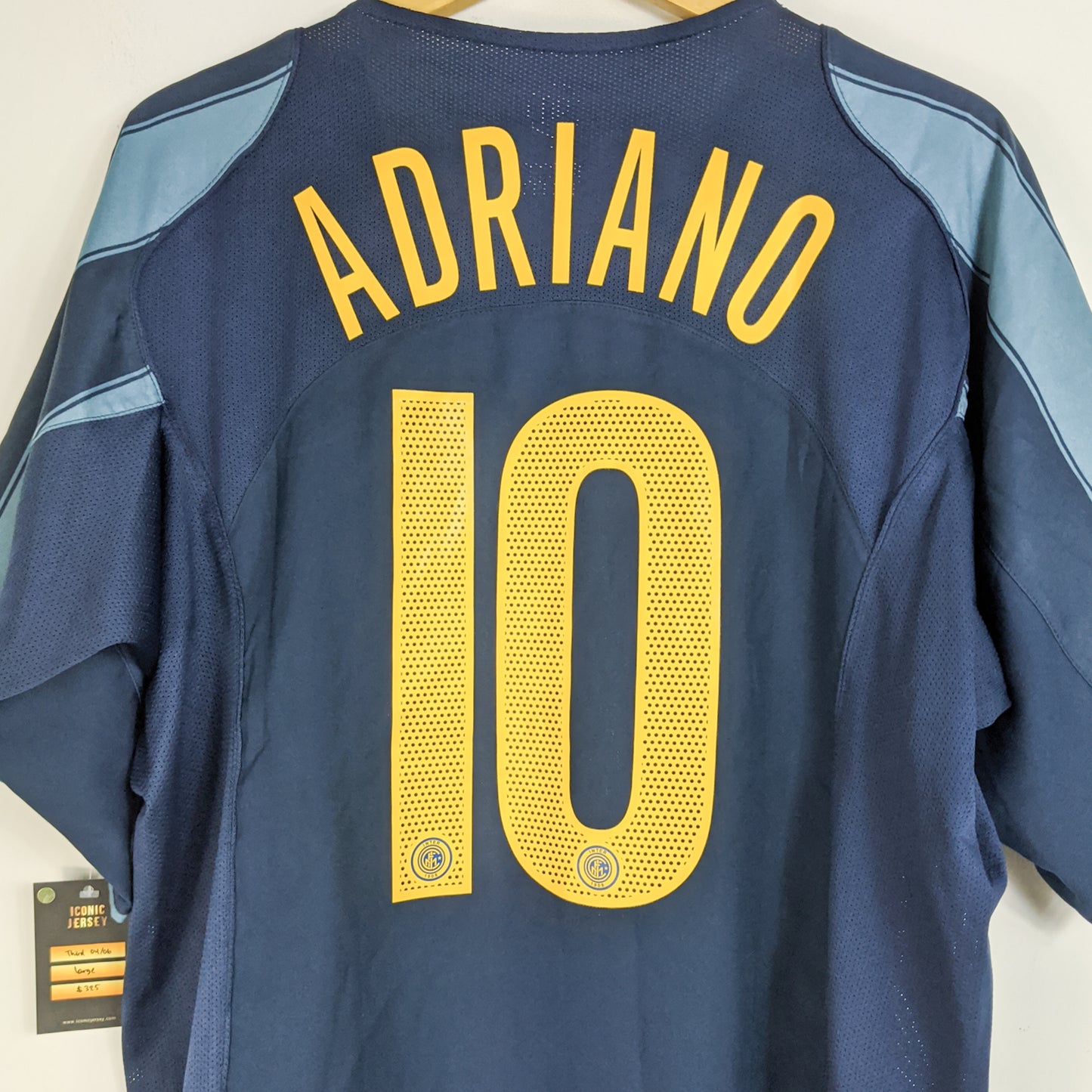 Original Inter Milan 2004/05 Third - Adriano #10 Size L