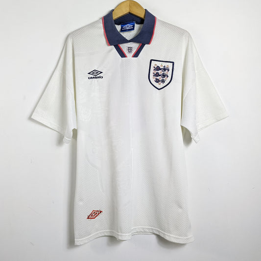 Original England 1994 Home - Gascoigne #8 Size XL