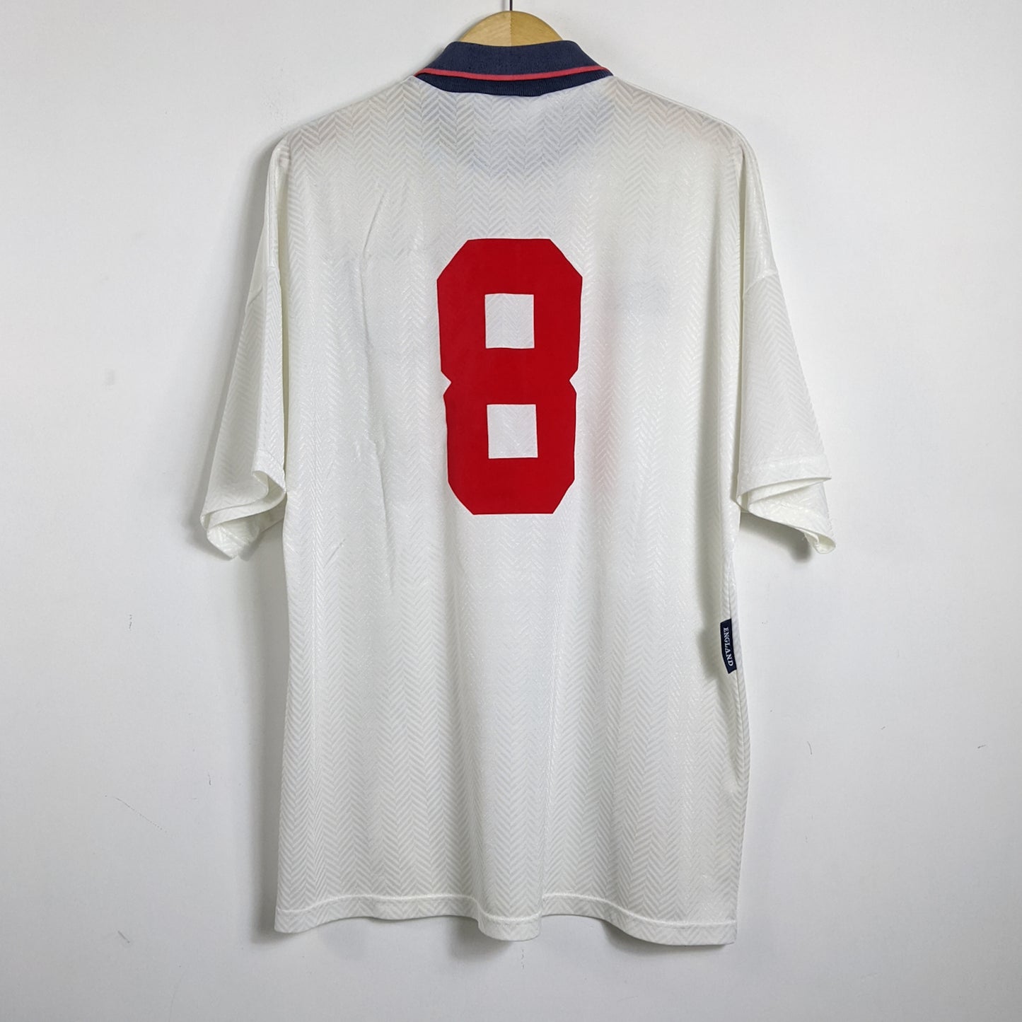 Original England 1994 Home - Gascoigne #8 Size XL