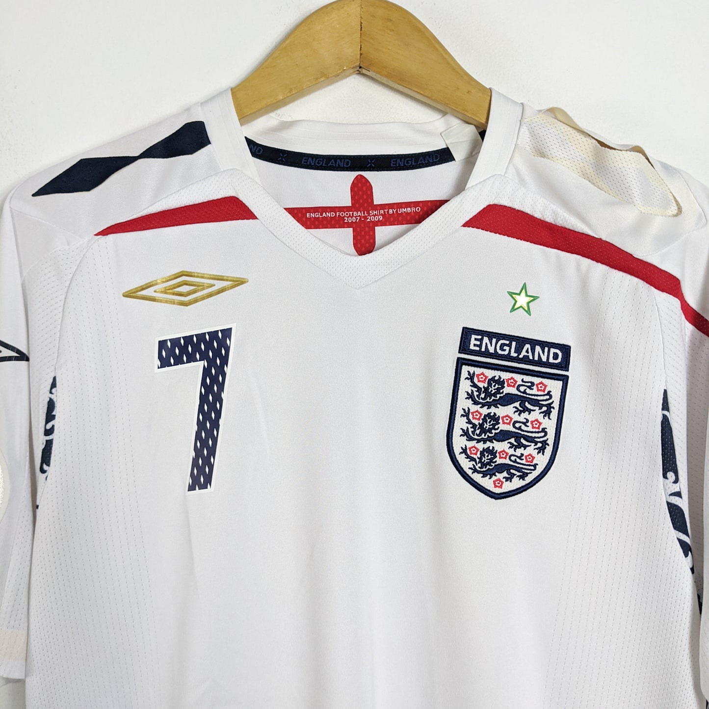 Original England 2008 Home - Beckham #7 Size M