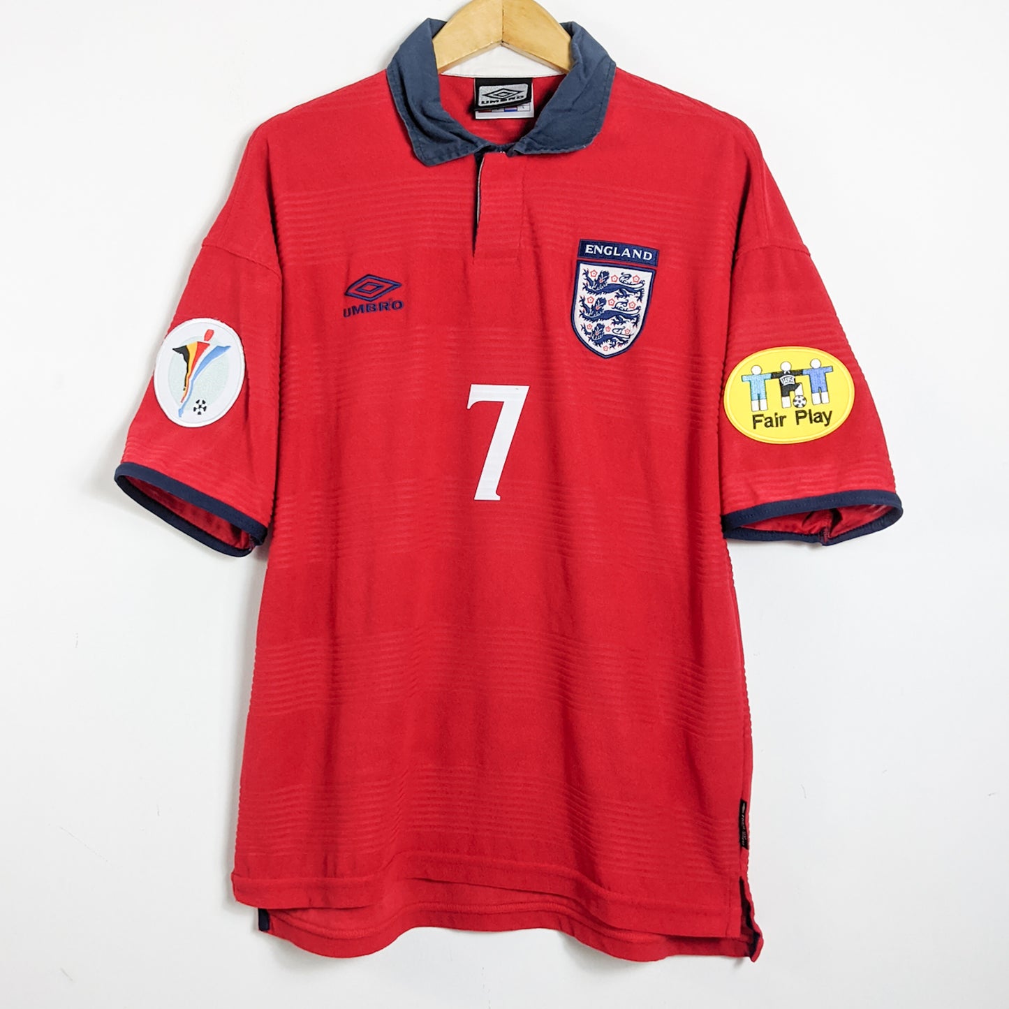 Original England 2000 Away - Beckham #7 Size L