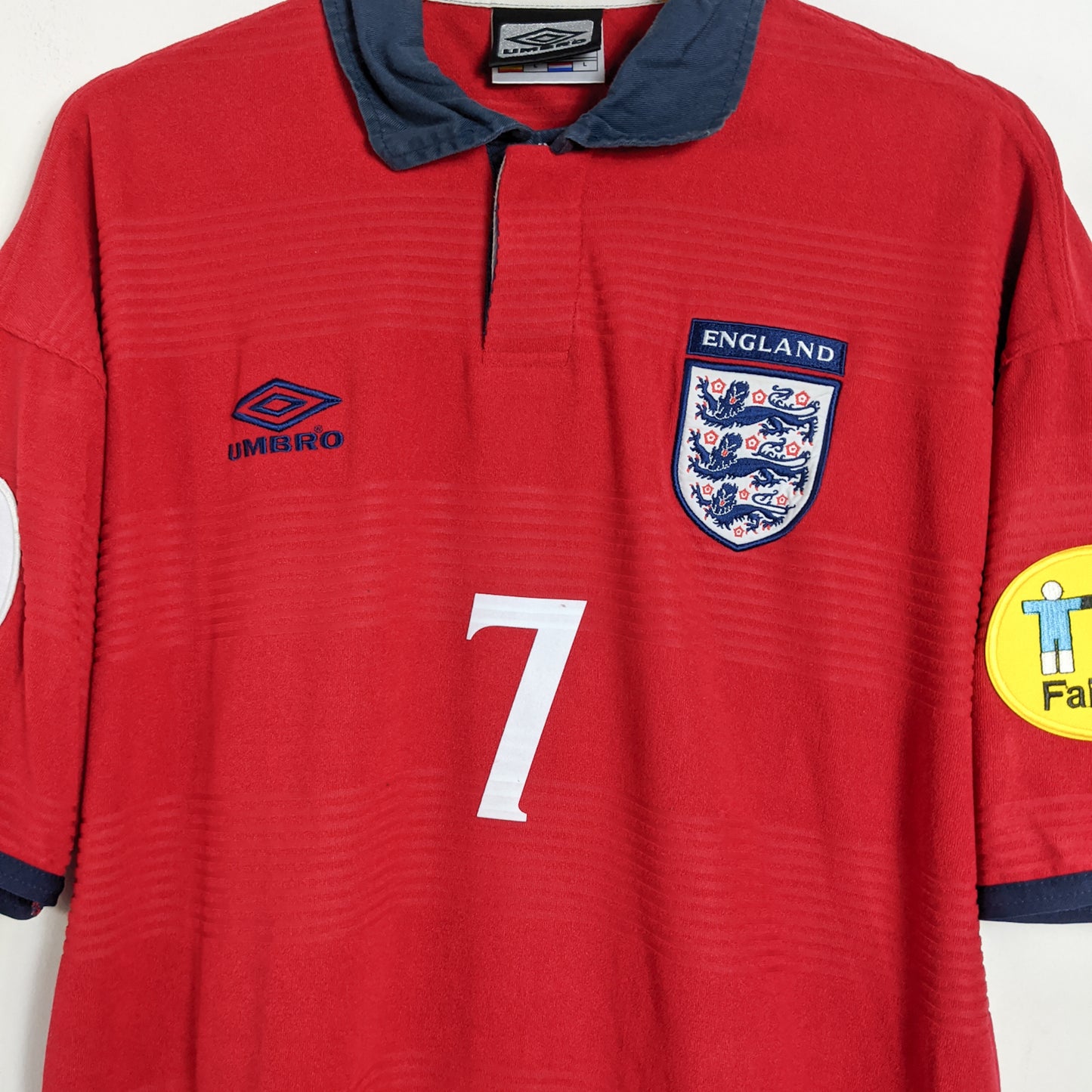 Original England 2000 Away - Beckham #7 Size L
