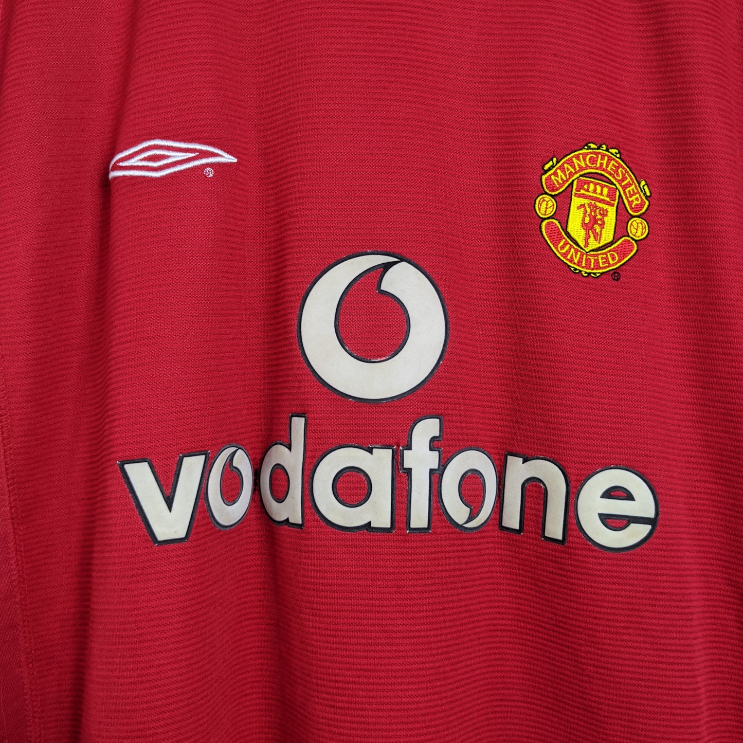 Original Manchester United 2000/01 Home - Beckham #7 Size XL (Long Sleeve)