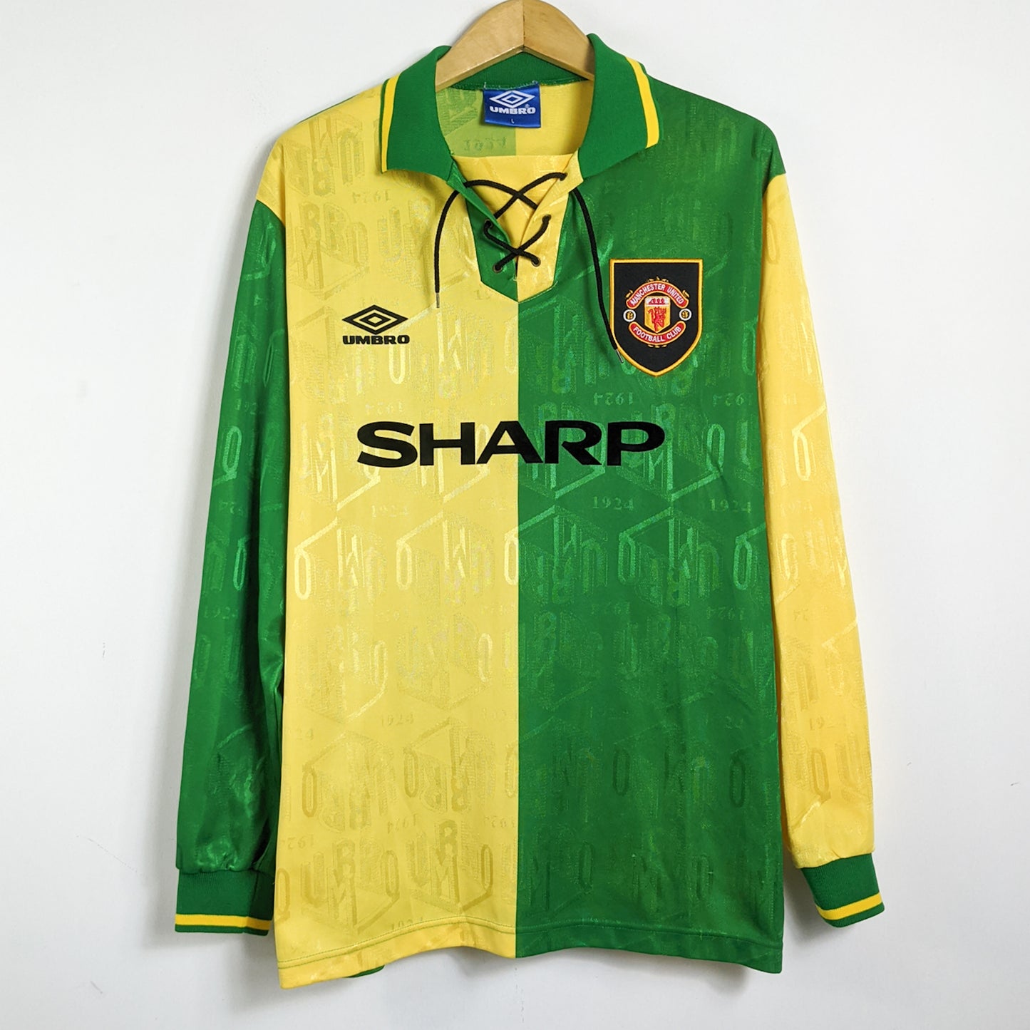 Original Manchester United 1992/94 Third - Beckham #28 Size L (Long Sleeve) (Template)