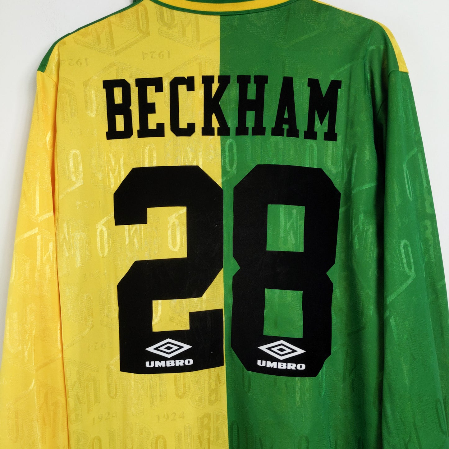 Original Manchester United 1992/94 Third - Beckham #28 Size L (Long Sleeve) (Template)