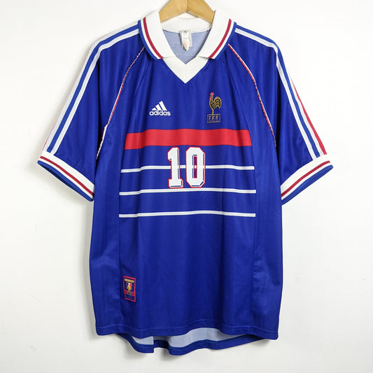 Original France 1998 Home - Zidane #10 Size L