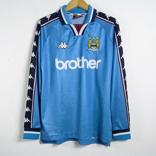Original Manchester City 1997/99 Home - Paul Dickov #10 Size L (Long Sleeve)
