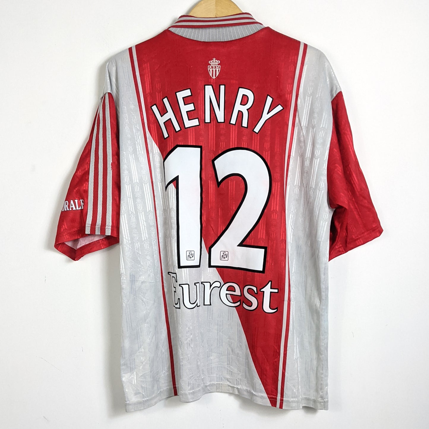 Original AS Monaco 1996/97 Home - Henry #12 Size XL