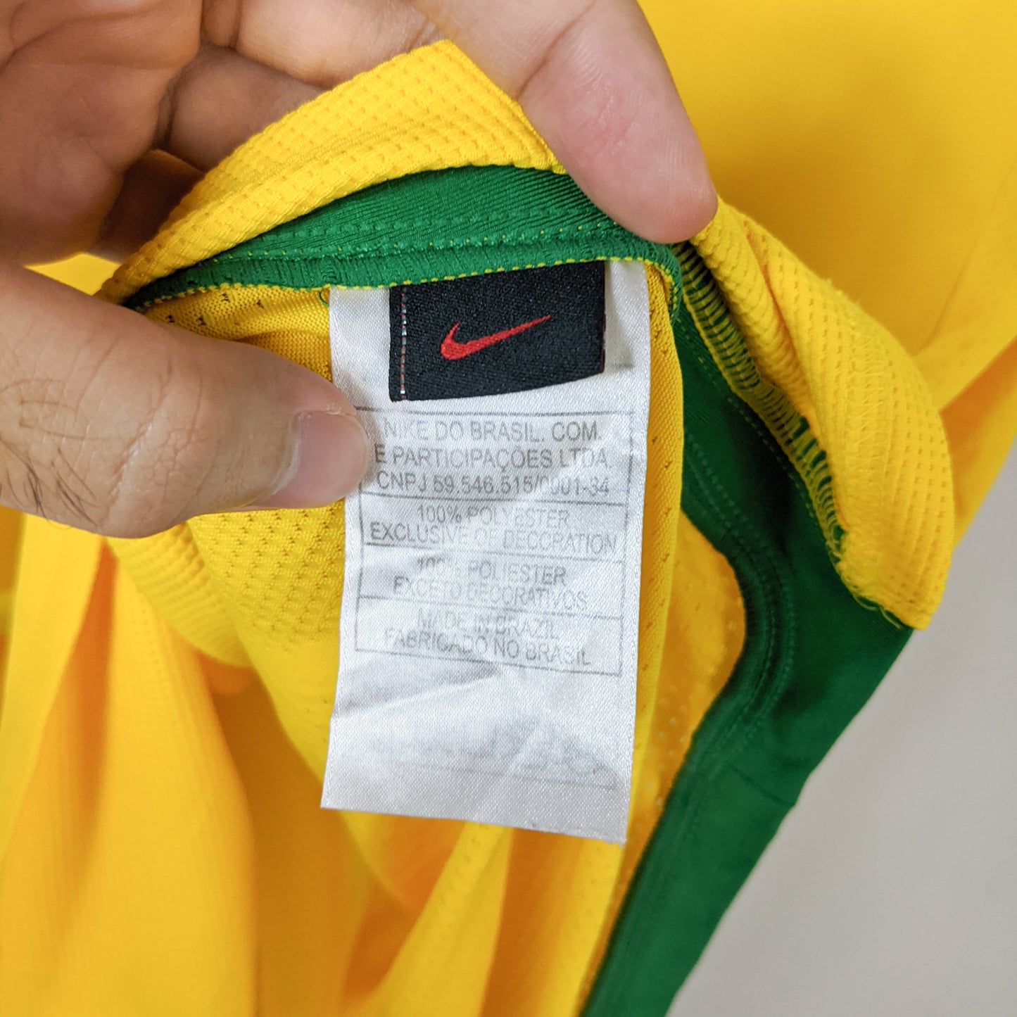 Original Brazil 2008/09 Home - Ronaldinho #10 Size M (Player Issue)