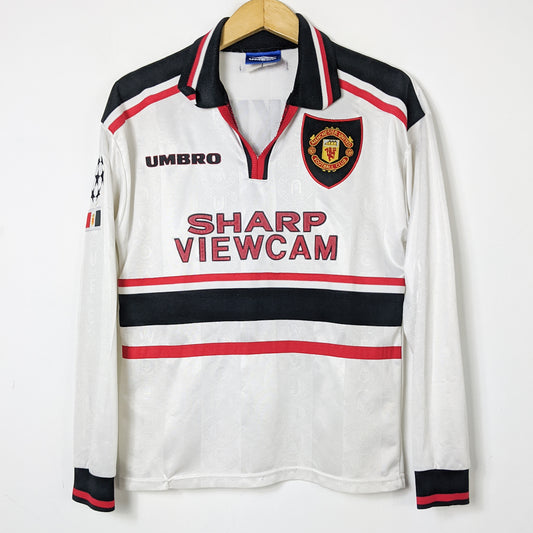 Original Manchester United 1998/99 Away - Beckham #7 Size Y Fit S (Long Sleeve)