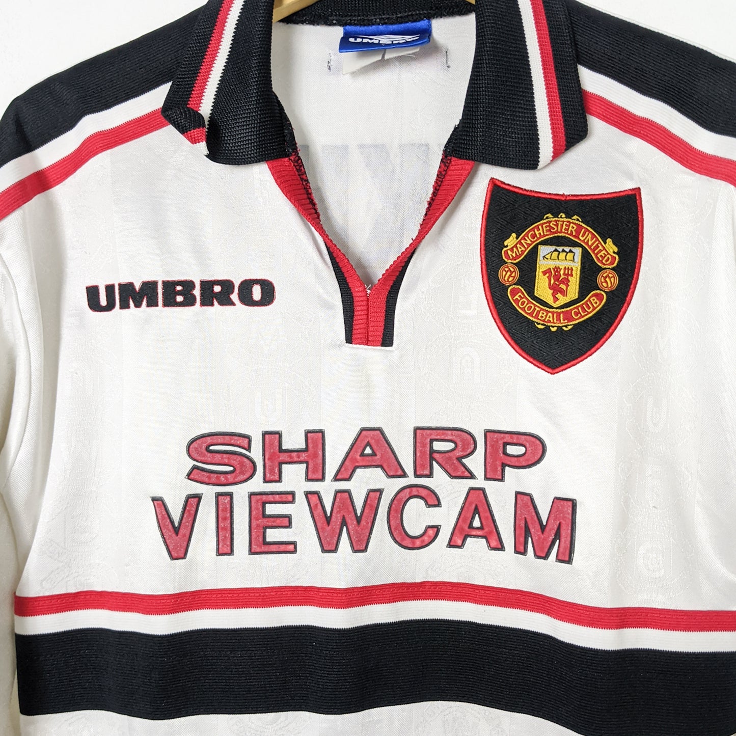 Original Manchester United 1998/99 Away - Beckham #7 Size Y Fit S (Long Sleeve)