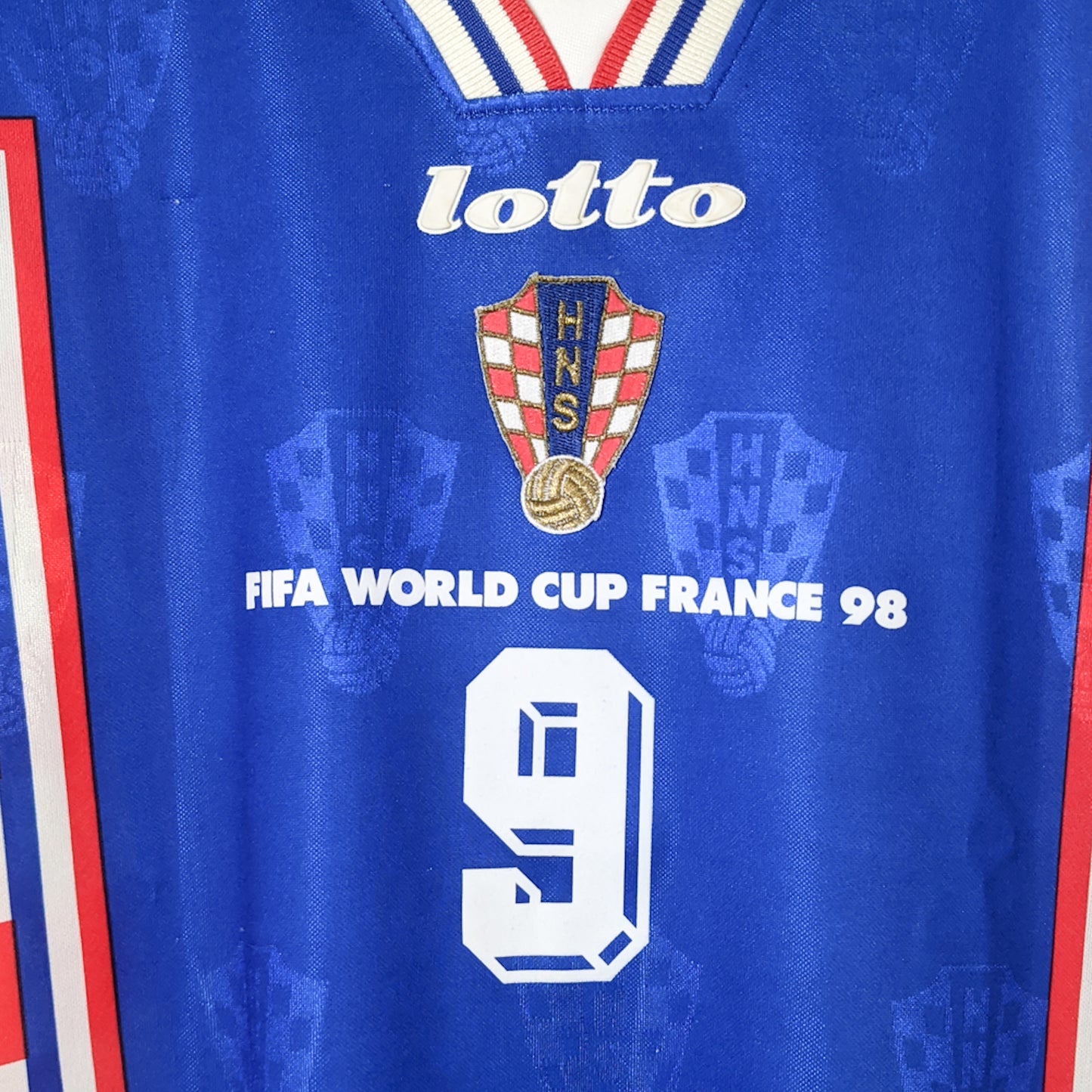 Original Croatia 1998 Away - Suker #9 Size M