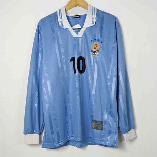 Original Uruguay 1999/00 Home - Recoba #10 Size M (Long Sleeve) (Player Issue) (With tag)