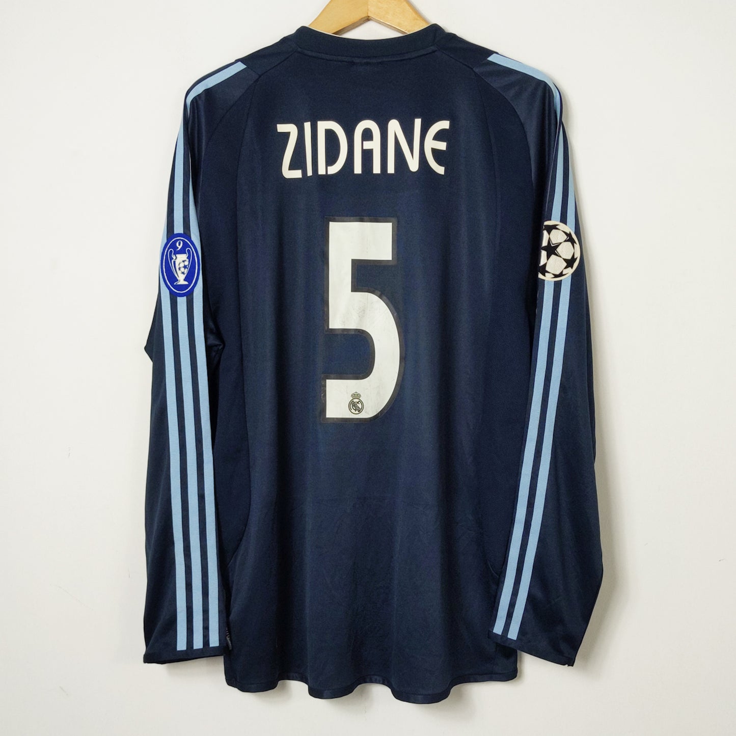 Original Real Madrid 2003/04 Away - Zidane #5 Size L (Long Sleeve)