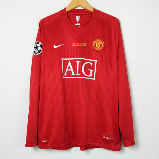 Original Manchester United 2007/08 Home - Ronaldo #7 Size XL (Long Sleeve)