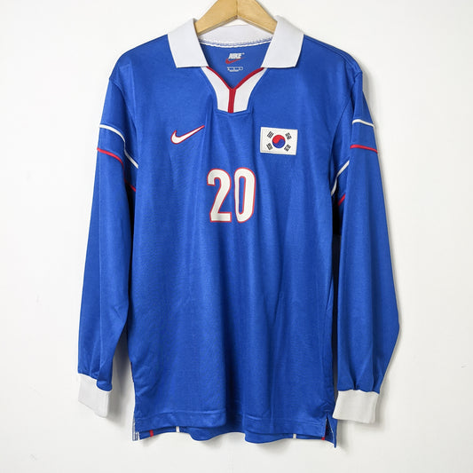 Original South Korea 1998/00 Away - M.B Hong #20 Size L (Long Sleeve) (Player Issue)