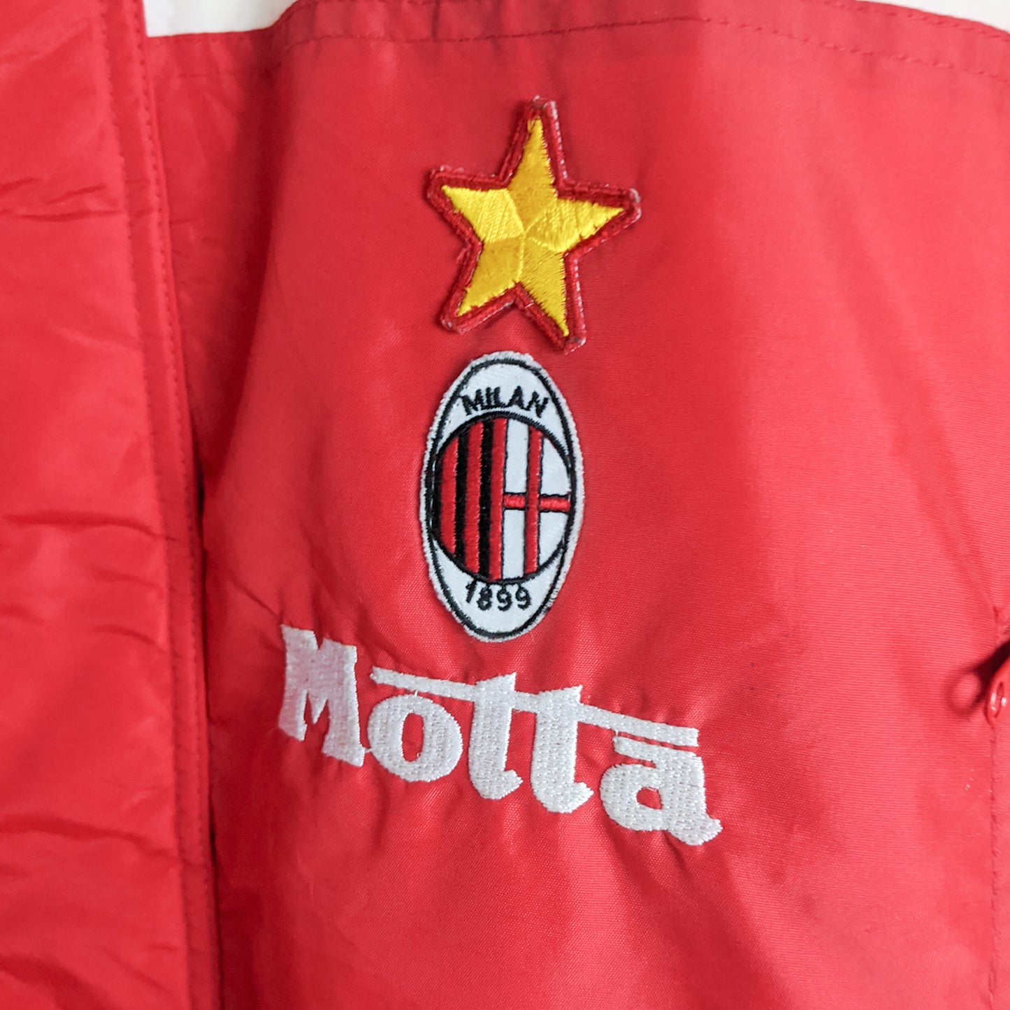 Original AC Milan 1994/95 Padded Bench Coat Jacket - Size XL